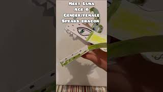 My first paper dragon meet Luna #papercraft #dragon #art #subscribe