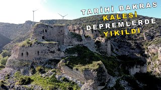 DRONE – DEPREMLERİN YIKIM GERÇEKLEŞTİRDİĞİ TARİHİ BAKRAS KALESİ HAVADAN GÖRÜNTÜLENDİ