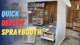 Quick Deploy Paint Booth for Furniture Finishing in a Small Woodworking Shop