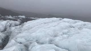 Hiking up Fjallsjokull glacier in Iceland