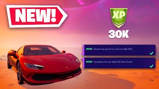 HOW TO COMPLETE ALL FERRARI CHALLENGES *FAST* (FERRARI 296GTB) | Fortnite Battle Royale