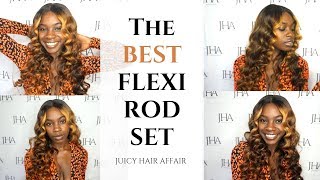 How to Flexi rod set on hair extensions| *HEATLESS CURLS*| raw Indian hair