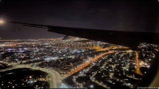 Magnificent Night Landing at Dubai International Airport