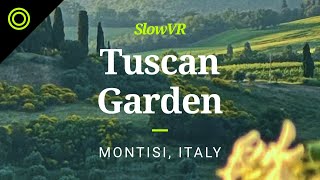 Sunny Garden in a Tuscan Village - Montisi, Italy [Slow VR 360° Video & Sound]