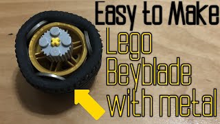 Lego Beywheelz - How to Make a Lego Beyblade with Metal! (Easy)