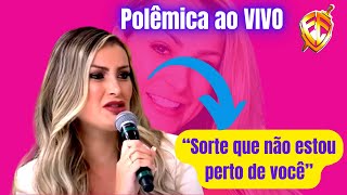 "Polêmica ao vivo: Andressa Urach dispara ofensas contra apresentadora em programa de TV"