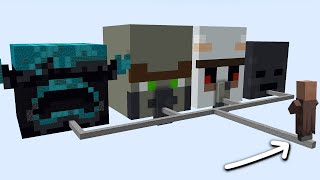 which mob head house will villager choose in Minecraft experiment?