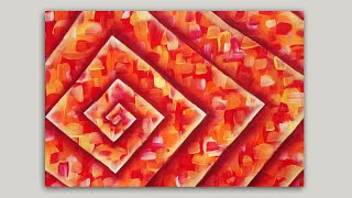 Abstract Painting: Square Spiral Easy Acrylic Painting Tutorial by @StudioSilverCreek