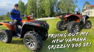 Trying out my new Yamaha Grizzly 700 SE! 🤘