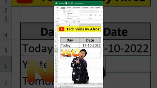 Date Formula in Excel | How to find today date in Excel | Date tricks in Excel #shorts #youtubeshort