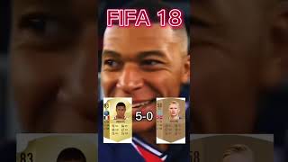 Mbappe Vs haaland in every fifa. #shorts