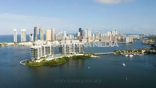 Hidden Bay Condominiums Aventura Flora: May 2021 Aerial Stock Footage