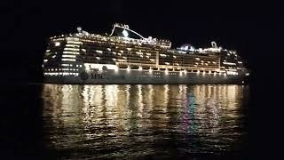 Saída do Navio da Xuxa (MSC Fantasia) do Porto de Santos. #Xuxa #NaviodaXuxa #mscfantasia