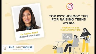 Dr. Saliha Alfridi  Top psychology tips for raising teens.  *Mumzworld Experts*