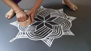 padi kolam|Freehand Rangoli|Creative kolam|Rangoli|Simple Kolam|Easy Rangoli|Rangoli Designmaa kolam