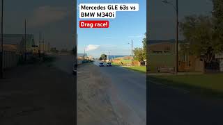 BMW M340 vs Mercedes Benz GLE63s drag race #cars #automobile #carwow #amg #gle63s #m340i #b58 #bmw