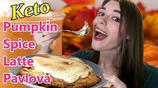 KETO: Pumpkin Spice Latte Pavlova Recipe for Thanksgiving! (Ally's Test Kitchen)