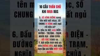 10 câu thần chú khi mua bất động sản phần 2