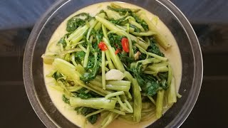 广式椒丝腐乳炒通菜 Stir-fried water spinach with chili and fermented tofu 简单易做 炒出粤菜餐馆的味道 通菜入口爽脆 腐乳味浓!