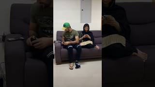 Confused husband|right way to wear slipper n socks|clever husband|innocent wife#funny#youtube#shorts