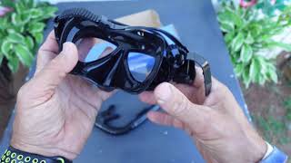 Amazon Snorkel Mask Set with Tempered Glass Wide View - Unboxing