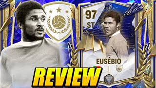 BEST ST IN FC MOBILE 24! 97 TOTY EUSEBIO PLAYER REVIEW & GAMEPLAY! 97 EUSEBIO REVIEW! TOTY EUSEBIO!