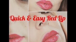 Get Ready with me Quick & Easy Red Lip | Rebecca Hollick