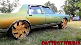 Outrageous Chameleon painted Box Chevy on Gold 26" Rucci's