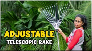 Best Telescopic RAKE - Best Adjustable Stainess Steel Metal Rake for Farmers and Gardeners