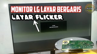 Cara memperbaiki MONITOR LG BERGARIS tanpa ganti lcd