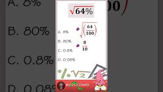 👨‍🏫RAÍZ CUADRADA DE UN NÚMERO CON PORCENTAJE✅#Shorts