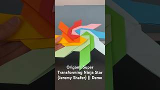 Origami Super Transforming Ninja Star (Jeremy Shafer) #origami #origamiart #origamicraft #shorts