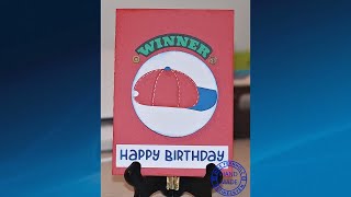 Baseball Cap Birthday Card SVG Tutorial - Masculine Card Tutorial - Baseball Birthday Card