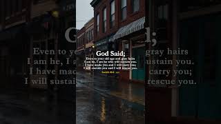 God Will Sustain You Always | God Said | Isaiah 46:4 | Verse Of The Day | Christ Follower Life