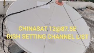 CHINASAT 12@87.5E 6 FEET DISH SETTINGS❤️❤️