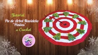 Pie de Arbol Navideño "Pinos"a Crochet Paso a Paso