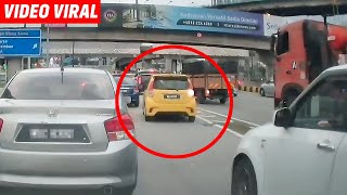 VIDEO Lori simen sodok Myvi Kuning