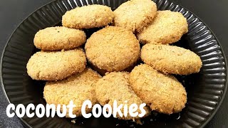 Coconut Cookies | Wheat Flour Coconut Cookies | Wheat Cookies | Coconut Biscuits | wheat Biscuits