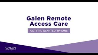 Galen Remote Access Care: Getting started guide for iphone