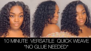 QUICK & EASY VERSATILE QUICK WEAVE *STEP BY STEP TUTORIAL*  | MyTresses Gold Label Leave Out Wig