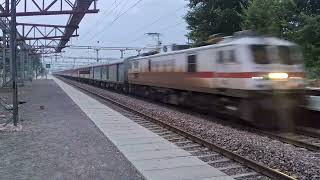 Scary Sound of Gujarat Superfast Train ! Full speed Train Videos