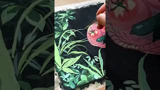 Full video on youtube! Studio Ghibli Scene- Gouache painting🌿 #gouache #gouachepainting