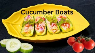 Cucumber Boats | Healthy Salad Idea | 5 Minutes Salad Recipe