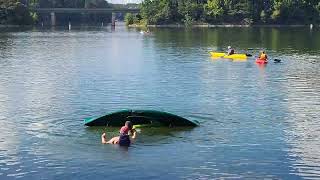 Kayak safety lesson. Special Olympics training. #specialolympics #specialneeds #kayaking #safety