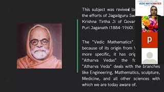 Vedic Mathematics Workshop for Teachers, Day 1(07.08.2021)