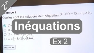 Ex 2 : résoudre (1-x)(x+2)(x-3)≥0