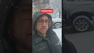 Demons and snowfall #occult #nyc #snowstorm2024 #snow