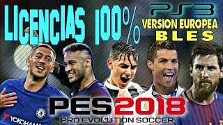 Tutorial Licencias PES 2018 PS3 Version Europea BLES, 100% Uniformes y Equipos