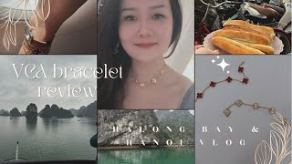 Van Cleef guillouche vintage Alhambra bracelet detailed review & hello from Halong Bay & Hanoi! #vca