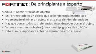 Fortinet: de principiante a experto - Objetos